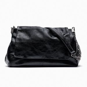 Slouchy chain shoulder bag